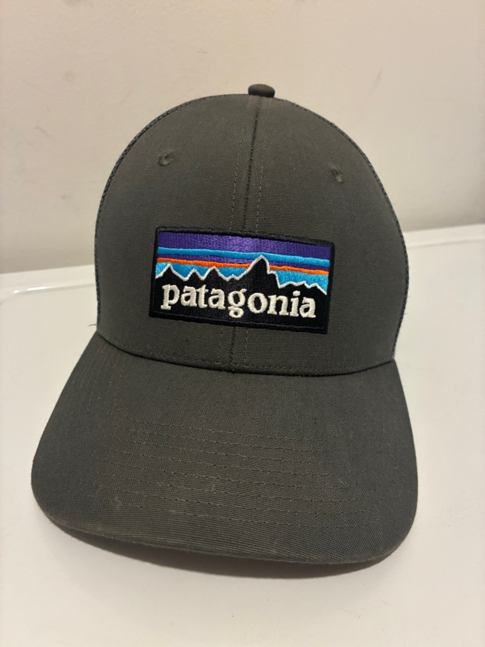 Patagonia Gray Patch Cap with Multicolor Logo